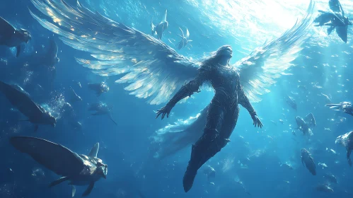 Oceanic Angel with Wings