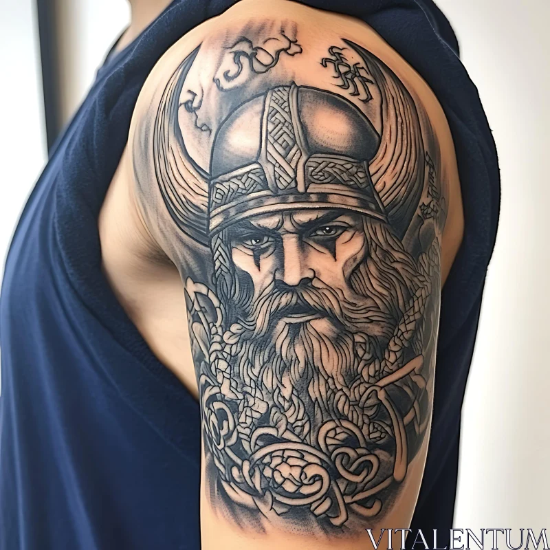 Norse Warrior Arm Tattoo Design AI Image