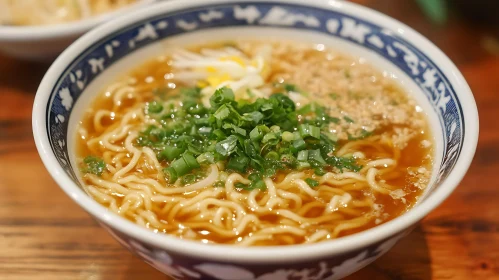 Ramen Noodles in Decorative Bowl