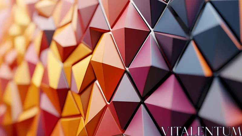 Triangular Abstract Geometric Design AI Image