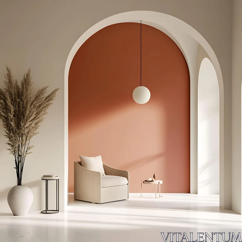 AI ART Serene Interior Design with Muted Colors