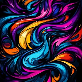 Dynamic Swirl of Colorful Abstract Patterns