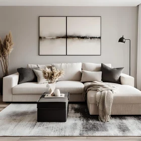 Modern Home Interior with Sectional Sofa