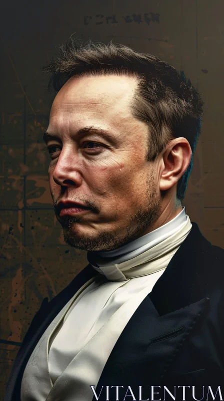 AI ART Elegant Formal Portrait of Elon Musk