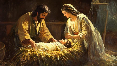 Mary and Joseph with Baby Jesus