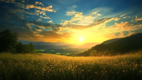 Picturesque Sunset Landscape