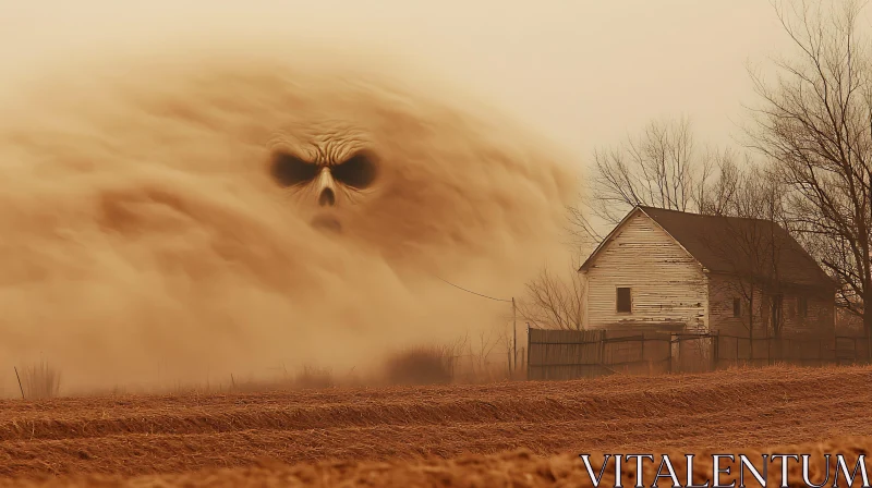 AI ART Apocalyptic Dust Cloud Face