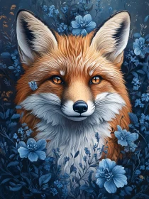 Floral Fox Portrait
