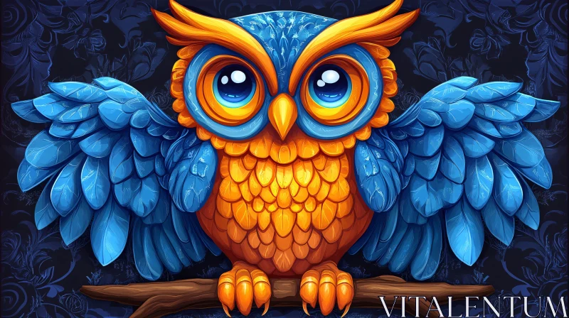 AI ART Vivid Owl Art with Expressive Eyes