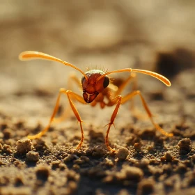 Intricate Details of an Ant in Nature