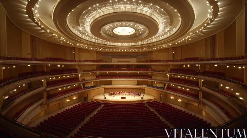 AI ART Elegant Auditorium with Red Seating