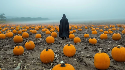 Foggy Pumpkin Field Encounter