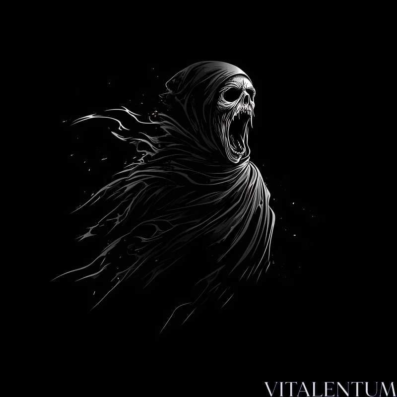 AI ART Dark Grim Reaper Illustration