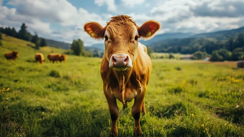 Brown Cow in Meadow