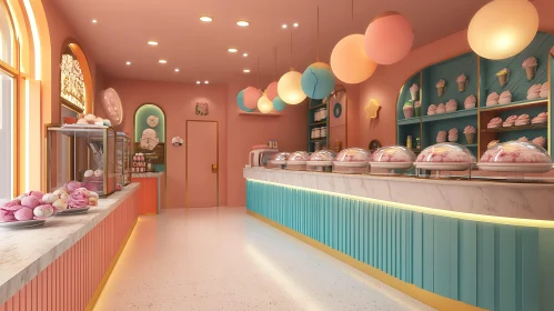 Pastel Colored Dessert Shop