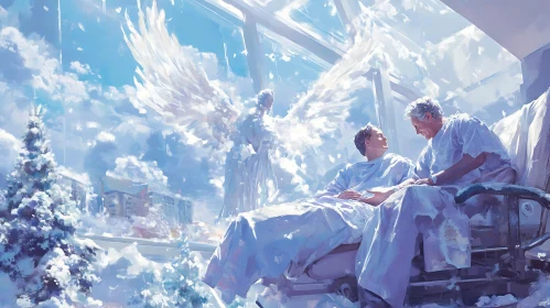 Ethereal Guardian: Patients and Angelic Presence