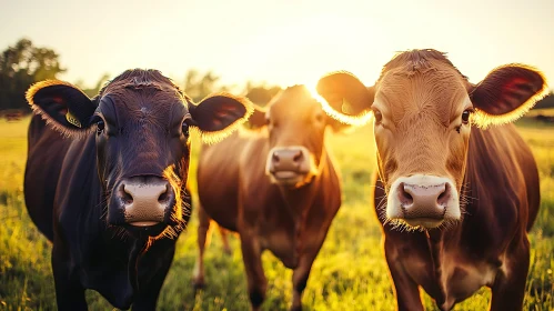 Golden Hour with Cows