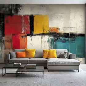 Contemporary Interior Design with Bold Art