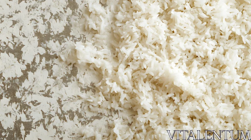 Detailed Image of Cooked White Rice AI Image