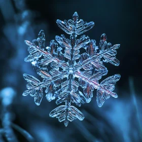 Intricate Snowflake in Macro Detail