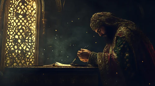 The Illuminated Manuscript Writer