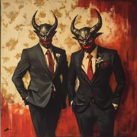 Horned Figures in Formal Wear