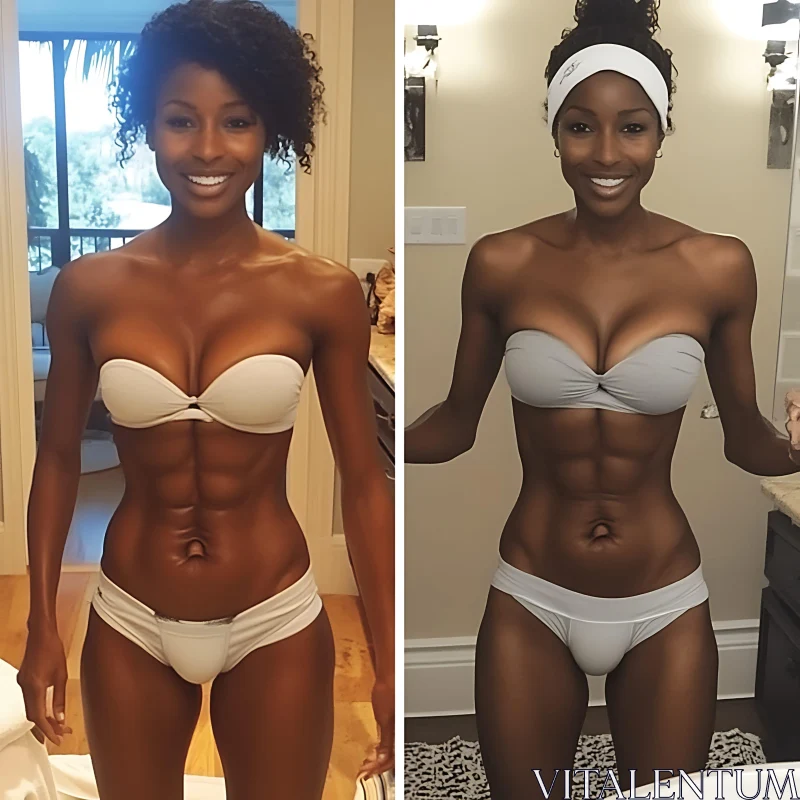 Athletic Woman's Fitness Journey AI Image