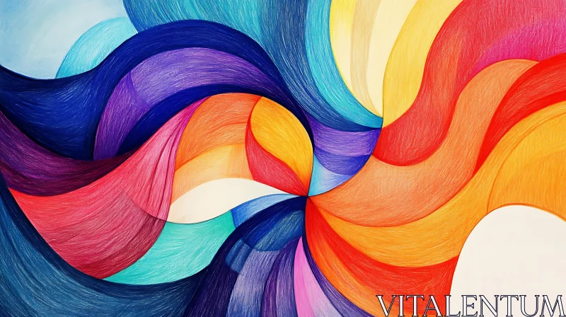 AI ART Vibrant Swirl Abstract Art