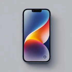 Sleek Phone Displaying Color Gradient