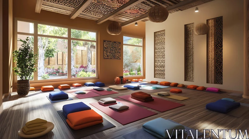 AI ART Zen Yoga Room