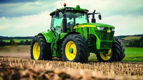 Agricultural Tractor in a Field