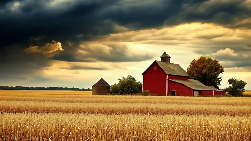 Rural Landscape with Barn