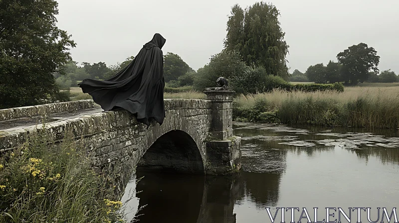 AI ART Mysterious Figure by the River