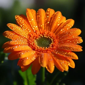 Orange Flower with Dew