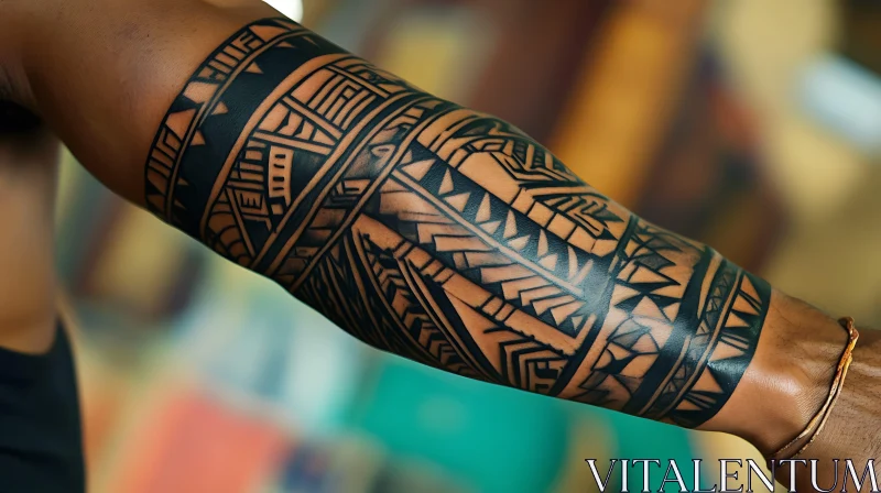 Geometric Arm Tattoo Design AI Image