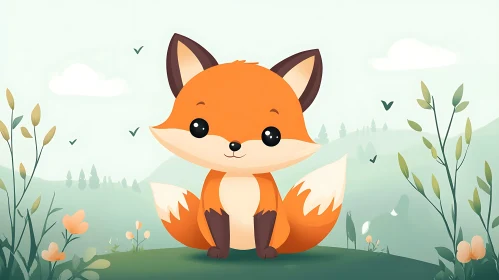 Cartoon Fox Illustration