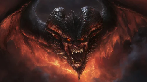 Visage of the Abyss: A Fiery Demon