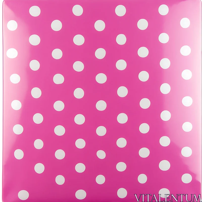 AI ART Retro Pink and White Polka Dots