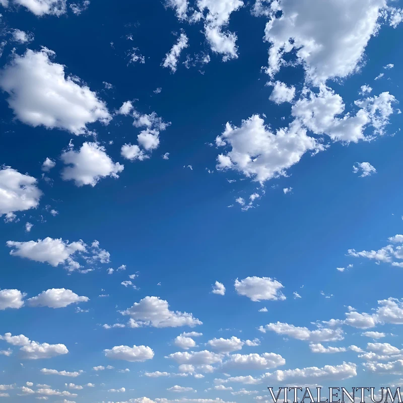 Clouds in a Blue Sky AI Image