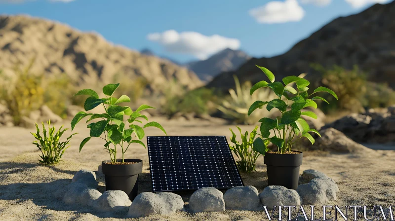 AI ART Desert Bloom: Solar Sustainability Art