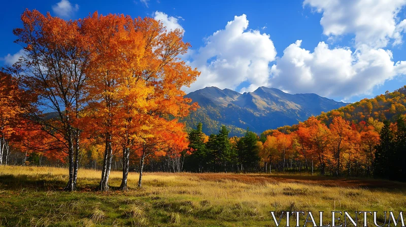 AI ART Scenic Autumn Mountain Landscape