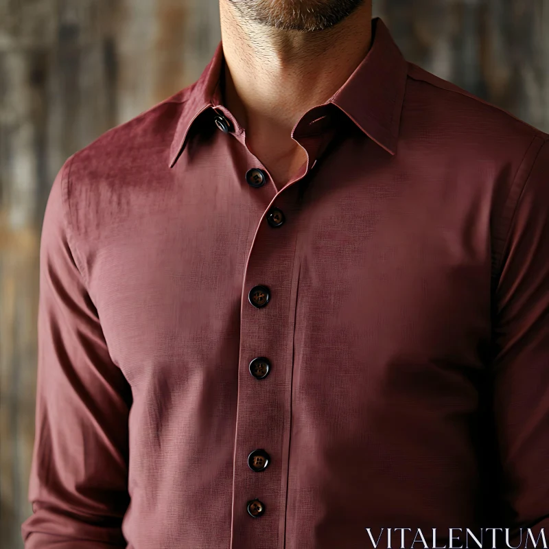 AI ART Elegant Maroon Shirt for Men