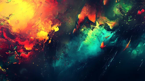 Abstract Art with Swirling Colors