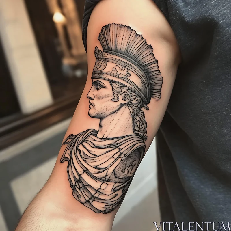 Detailed Warrior Arm Tattoo AI Image