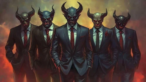 Suited Demons: A Portrait of Darkness