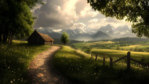 Mountain Cabin Meadow
