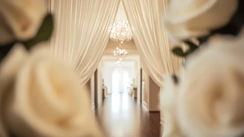 White Roses and Drapery Hallway