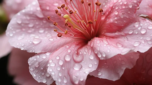Pink Azalea with Water Drops: A Journey into Chinese Tradition