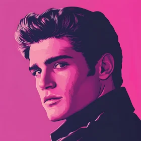 Modern Male Portrait with Bold Colors