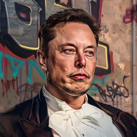 Artistic Rendition of Elon Musk